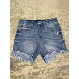 Judy Blue  Jean Shorts Distressed Medium Wash Size Large -  Style JB15263MD